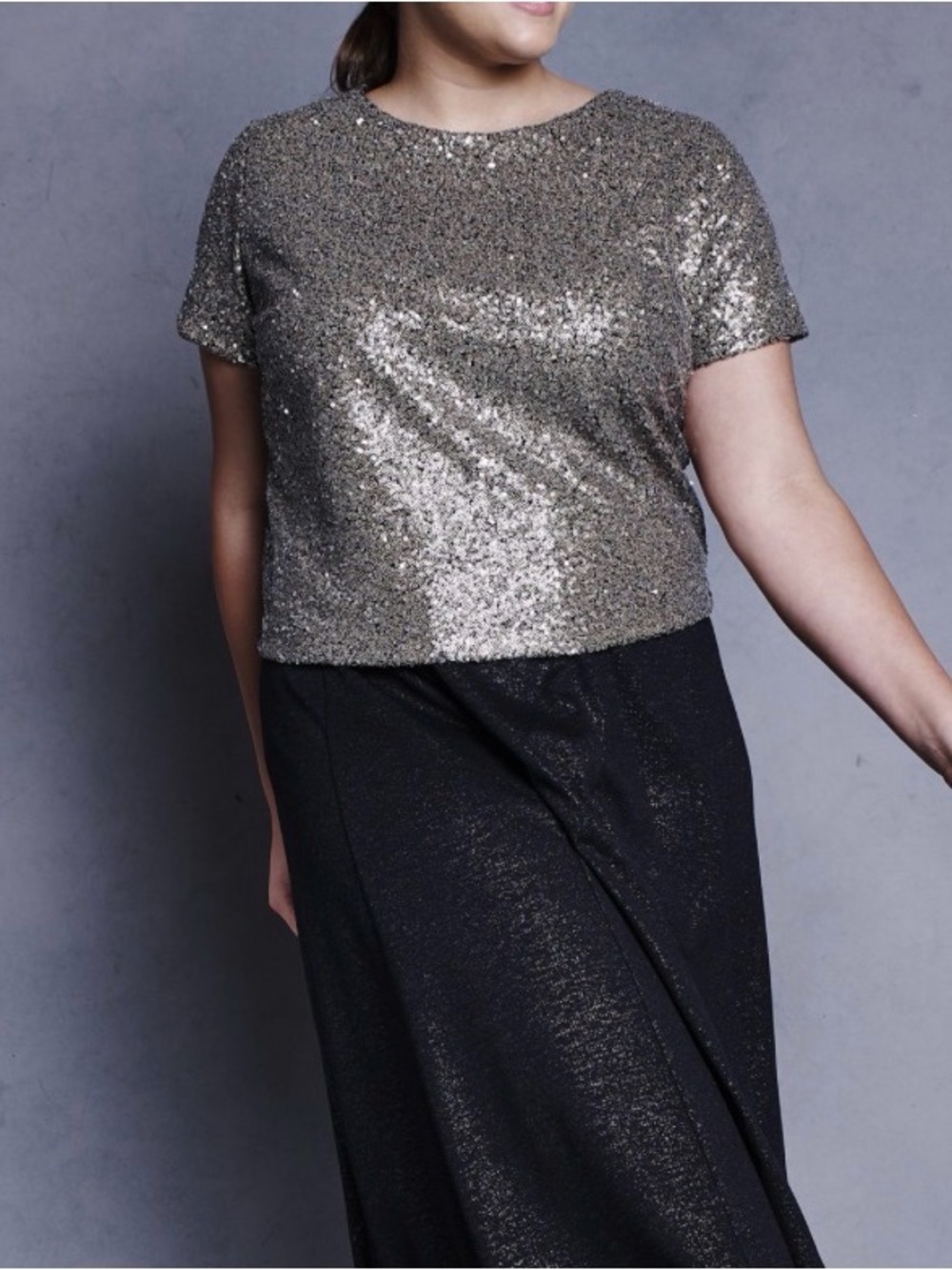 Lela Rose‎ for Lane Bryant Sequin Crop Top Size 18 Plus Size